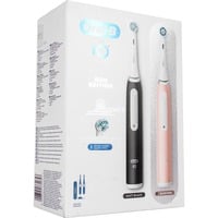 Procter & Gamble Oral-B iO Series 3N Duo, Brosse a dents electrique Noir/Rose, Adulte, Brosse à dents vibrante, Soin quotidien, Sensible, Blanchiment, Noir, Rose, Blanc, Rond, Batterie