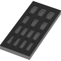 Wera Insert en mousse pour Zyklop B 3/8" Impaktor Deep Steckschlüsseleinsatz Set 1, vide, Dépôt Noir/gris