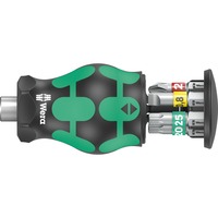 Wera Kraftform Kompakt Stubby Magazin 1 Bit-Satz, Set d'embouts de vissage Noir/Vert