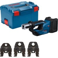 Bosch Outil de sertissage sans fil GPT 18V-19 Professional solo, 18Volt, Kit M, Machine à presser Bleu