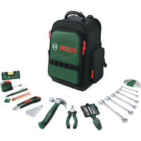 Bosch Set sac à dos d'outils, 60 pièces, Set d'outils Noir/Vert