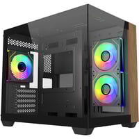 Cooler Master  boîtier midi tower Noir/bois | 2x USB-A | 1x USB-C | Window