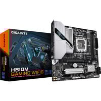 GIGABYTE H810M GAMING WIFI6 Carte mère - Processeurs Intel Core Ultra (Série 2), VRM 4+1+2 phases, jusqu'à 6400 MHz DDR5, 1xPCIe 4.0 M.2, LAN 2.5GbE, WIFI 6, USB 3.2 Gen 1 carte mère socket 1851 VRM 4+1+2 phases, jusqu'à 6400 MHz DDR5, 1xPCIe 4.0 M.2, LAN 2.5GbE, WIFI 6, USB 3.2 Gen 1, Intel, LGA 1851 (Socket V1), Intel Core Ultra (Series 2), LGA 1851, DDR5-SDRAM, 128 Go