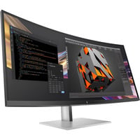 HP Pro 738pu Thunderbolt 4-Monitor 37.5" UltraWide incurvé Noir/argent, 1x DisplayPort, 1x HDMI, 2x USB-C, 5x USB-A, 2x Thunderbolt, 1x RJ-45, 5 pouces - 738pu, 95,2 cm (37.5"), 3840 x 1600 pixels, Wide Quad HD+, LCD, 5 ms, Noir