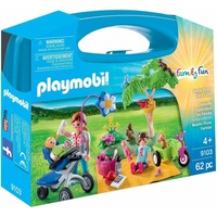PLAYMOBIL FamilyFun Valisette Pique-nique en Famille, Jouets de construction Le camping, 4 an(s), Multicolore, Plastique