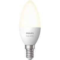 Philips Hue Flamme - Ampoule connectée E14, Lampe à LED Philips Hue White Flamme - Ampoule connectée E14, Ampoule intelligente, Blanc, Bluetooth/Zigbee, LED intégrée, E14, Blanc chaud