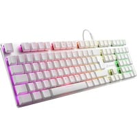 Sharkoon clavier gaming Blanc, Layout DE, Kailh Choc Profil Bas Rouge