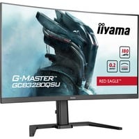 iiyama G-MASTER GCB3280QSU-B2 écran plat de PC 80 cm (31.5") 2560 x 1440 pixels Dual QHD LED Noir Moniteur gaming incurvé Noir (Mat), 1x DisplayPort, 2x HDMI, 4x USB-A, 180 Hz, 80 cm (31.5"), 2560 x 1440 pixels, Dual QHD, LED, 0,2 ms, Noir