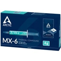 ARCTIC MX-6 combiné de dissipateurs thermiques Pâte thermoconductible 4 g, Pâtes thermiques Pâte thermoconductible, Gris, 4 g, 1 pièce(s), 66 mm, 120 mm