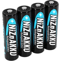 Ansmann 1322-0005 pile domestique Batterie rechargeable AA Nickel-Zinc (NiZn) Batterie rechargeable, AA, Nickel-Zinc (NiZn), 1,65 V, 4 pièce(s), 1500 mAh
