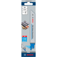 Bosch Lames de scie sabre S 925 VF Heavy for Metal, Lame de scie Lame de scie à guichet, Tuyau, Profil, Plaque métallique (épaisseur moyenne), Bimétal, 1,8 mm, 2,6 mm, 1,25 mm