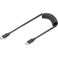 Digitus Câble en spirale USB 2.0 USB-C > USB-C Noir