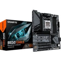GIGABYTE B650 EAGLE Carte mère - AMD Ryzen série 9000, VRM 12+2+2 phases, jusqu'à 7600 MHz DDR5 (OC), 1xPCIe 5.0 + 2xPCIe 4.0 M.2, LAN GbE, USB 3.2 Gen 2 carte mère socket AM5 VRM 12+2+2 phases, jusqu'à 7600 MHz DDR5 (OC), 1xPCIe 5.0 + 2xPCIe 4.0 M.2, LAN GbE, USB 3.2 Gen 2, AMD, Emplacement AM5, AMD Ryzen 7000 Series, AMD Ryzen 8000 Series, AMD Ryzen 9000 Series, Emplacement AM5, DDR5-SDRAM, 256 Go