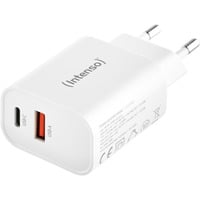 Intenso Adaptateur secteur W30AC chargeur Blanc, 1x USB-C, 1x USB-A