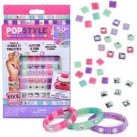Spin Master POP STYLE PACK STRASS ET PAILLETTES Cool Maker, Bricolage Cool Maker POP STYLE PACK STRASS ET PAILLETTES, Kit de fabrication de bracelets pour enfants, 7 an(s), Multicolore