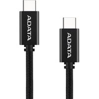 ADATA CACC-100PN-BK câble USB USB 2.0 1 m USB C Noir Noir, 1 m, USB C, USB C, USB 2.0, 480 Gbit/s, Noir