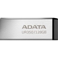 ADATA UR350 lecteur USB flash 128 Go USB Type-A 3.2 Gen 1 (3.1 Gen 1) Noir, Argent, Clé USB Nickel/Noir, 128 Go, USB Type-A, 3.2 Gen 1 (3.1 Gen 1), 100 Mo/s, Casquette, Noir, Argent