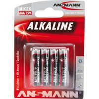 Ansmann 5015553 pile domestique Batterie à usage unique Alcaline Batterie à usage unique, Alcaline, 1,5 V, 4 pièce(s), Multicolore, 10,5 mm