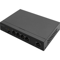 Digitus 4+1 ports Gigabit PoE, Switch Noir