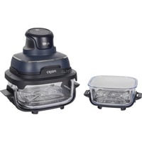 Ninja CRISPi friteuse à air chaud portable en verre 4-en-1 "Cyber Space" Gris bleu foncé/transparent