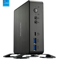 Shuttle XPC Nano PC NC40U5, Intel Core i5-1235U, 1x HDMI, 1x DP,1xUSB-C/DP, 6x USB3.2, 1x 2.5" bay, 2x M.2, 1x LAN, RAID, fonctionnement permanent 24/7, attaches VESA, Barebone Noir, Intel Core i5-1235U, 1x HDMI, 1x DP,1xUSB-C/DP, 6x USB3.2, 1x 2.5" bay, 2x M.2, 1x LAN, RAID, fonctionnement permanent 24/7, attaches VESA, 0.84L sized PC, Mini PC type barebone, Intel SoC, DDR4-SDRAM, PCI Express, Série ATA III, 65 W