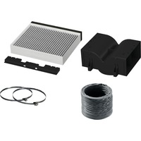 Siemens LZ11CBI14 Accessoire pour hotte Kit de recyclage pour hotte, Ensemble de conversion Kit de recyclage pour hotte, Noir, Gris, Siemens, 200 g, 325 mm, 365 mm