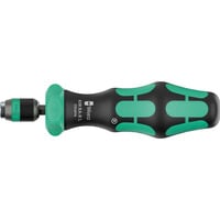 Wera 838 RA-R L Porte-embouts à main avec fonction cliquet, Tournevis Noir/Vert