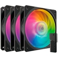 Cooler Master Mobius 120P ARGB 120x120x25 ventilateurs de boîtier Noir, 3 pièces, 120 x 120 x 25 mm, PWM, 3 unités
