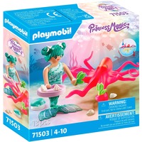 PLAYMOBIL Princesse Magic - Sirène avec pieuvre aux couleurs changeantes, Jouets de construction 71503