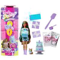  Barbie Party Unboxed Série Anniversaire Animal de Compagnie - robe bleue, Poupée 