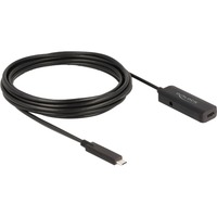 DeLOCK Câble de rallonge actif USB 3.2 Gen 2, connecteur USB-C > prise USB-C, Câble d'extension Noir