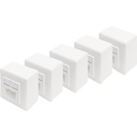 Digitus Prise de données CAT.6A, en saillie, blindée, 2x RJ-45 LSA, Boîte de jonction Blanc