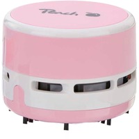Peach PA105 aspirateur de table Rose, Blanc Sans sac, Aspirateur à main rose fuchsia, Sec, Tapisserie, Sans sac, Rose, Blanc, Batterie, AA