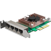 QNAP QXG-2G4T-I225 carte réseau Interne Ethernet 2500 Mbit/s Interne, Avec fil, PCI Express, Ethernet, 2500 Mbit/s