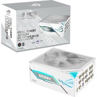 ASUS ROG Thor Platinum III White Edition (ROG Equalizer) alimentation modulaire 1200 watt Noir, 1x 12V-2x6, 4x PCIe, 1200 W, 100 - 240 V, Actif, 125 W, 1200 W, 125 W