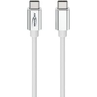 Ansmann Câble de données et de charge USB Type-C vers Type-C Blanc