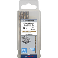 Bosch PRO Foret hélicoïdal HSS-Co pour acier inoxydable, Ø 5mm, Perceuse 