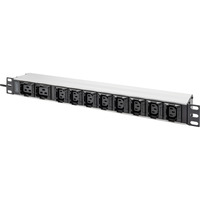 Digitus Multiprise 19" PDU avec profilé en aluminium, 10 prises, 8x C13, 2x C19 Noir/en aluminium