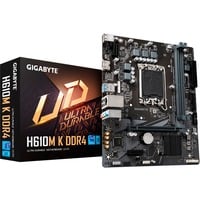 GIGABYTE H610M K DDR4 Carte mère - Compatible avec processeurs Intel Core 14th Gen CPUs, 3+1+1 Phases Hybrid Power Design, up to 3200MHz DDR4, 1xPCIe 3.0 M.2, GbE LAN, USB 3.2 Gen 1 carte mère socket 1700 3+1+1 Phases Hybrid Power Design, up to 3200MHz DDR4, 1xPCIe 3.0 M.2, GbE LAN, USB 3.2 Gen 1, Intel, LGA 1700, Intel® Celeron®, Intel® Core™ i3, Intel® Core™ i7, Intel® Core™ i9, Intel® Pentium® Gold, DDR4-SDRAM, 64 Go, DIMM