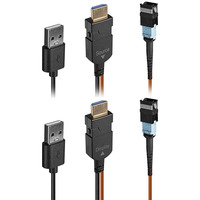 Lindy Extendeur HDMI 8K60 fibre MPO 100m, Extension HDMI Orange/Noir