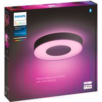 Philips Plafonnier de grande taille Infuse, Lumière LED Noir, Philips Hue White and Color ambiance Plafonnier de grande taille Infuse, Éclairage de plafond intelligent, Bluetooth, Noir, LED, Métal, Ampoule(s) non remplaçable(s)