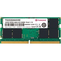 Transcend TS2GSA64V8E module de mémoire 16 Go 2 x 8 Go DDR5 4800 MHz, Mémoire vive Vert, 16 Go, 2 x 8 Go, DDR5, 4800 MHz, 262-pin SO-DIMM