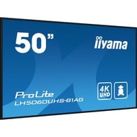 iiyama LH5060UHS-B1AG Écran d'affichage dynamique Carte A numérique 125,7 cm (49.5") LED Wifi 500 cd/m² 4K Ultra HD Noir Intégré dans le processeur Android 11 24/7, Affichage public Noir (Mat), Carte A numérique, 125,7 cm (49.5"), LED, 3840 x 2160 pixels, Wifi, 24/7