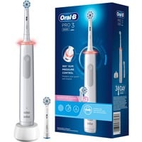 Braun Pro Sensitive Clean Pro 3 Adulte Brosse à dents rotative oscillante Blanc, Brosse a dents electrique Blanc, Adulte, Brosse à dents rotative oscillante, Soin quotidien, Sensible, Blanchiment, Blanc, 4 x 30 sec, Sensitive White