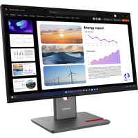 Lenovo ThinkVision P24Q-40 23.8" Moniteur Noir, 1x DisplayPort, 1x HDMI, 1x USB-C, 3x USB-A, 60,5 cm (23.8"), 2560 x 1440 pixels, Quad HD, LCD, 6 ms, Noir