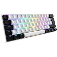 Sharkoon SGK50 S4 clavier USB QWERTY Espagnole Blanc, clavier gaming Blanc/Noir, Layout ES, Kailh Red, 60%, USB, QWERTY, LED RGB, Blanc