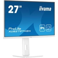 iiyama ProLite XUB2797HSN-W2 écran plat de PC 68,6 cm (27") 1920 x 1080 pixels Full HD LED Blanc Moniteur Blanc (mat), 1x DisplayPort, 1x HDMI, 2x USB-C, 3x USB-A, 1x RJ-45, 68,6 cm (27"), 1920 x 1080 pixels, Full HD, LED, 1 ms, Blanc