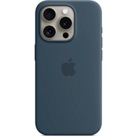 Apple Coque en silicone avec MagSafe pour iPhone 15 Pro, Housse/Étui smartphone Bleu foncé