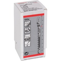 Bosch Lames de scie sauteuse T 244 D Speed for Wood, Lame de scie Lames de scie sauteuse, Panneau aggloméré, Fibre de bois, Bois tendre, Contreplaqué à base de bois, Acier fin au carbone, Gris, 4 mm, 5,2 mm