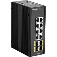 D-Link DIS‑300G‑12SW Géré L2 Gigabit Ethernet (10/100/1000) Noir, Switch Géré, L2, Gigabit Ethernet (10/100/1000), Full duplex, Montage mural